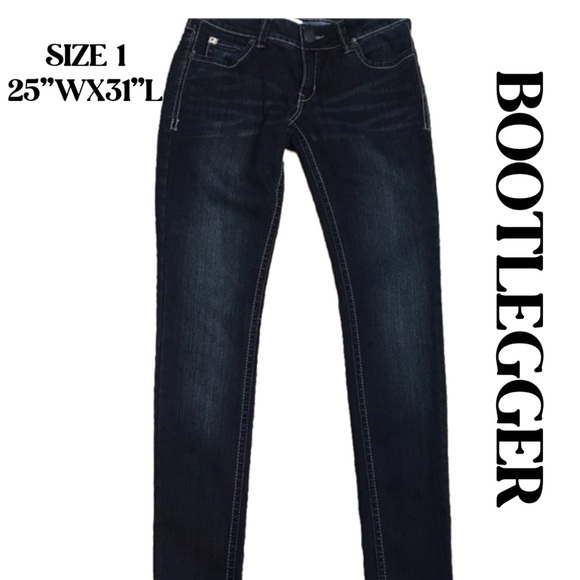 BOOTLEGGER PARADISE SKINNY JEANS NWOT SIZE 1 25”WX31”L - Picture 10 of 10